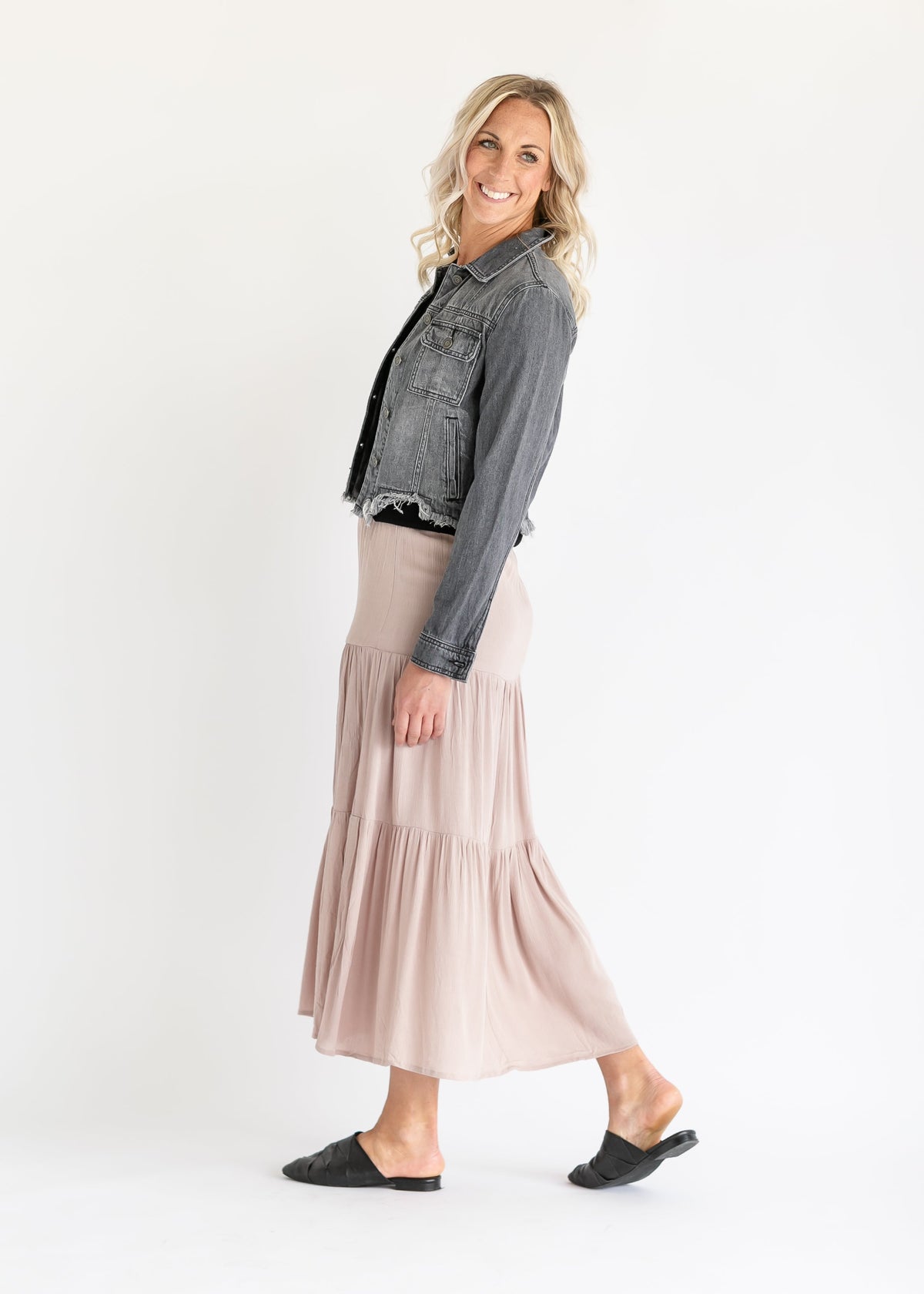 Izzy Smocked Waist Tiered Maxi Skirt - FINAL SALE