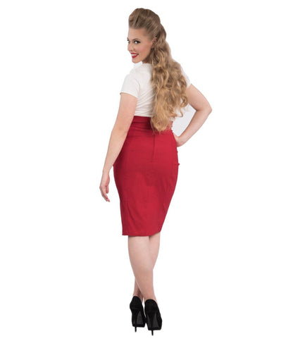 Steady Red Cora Pencil Skirt