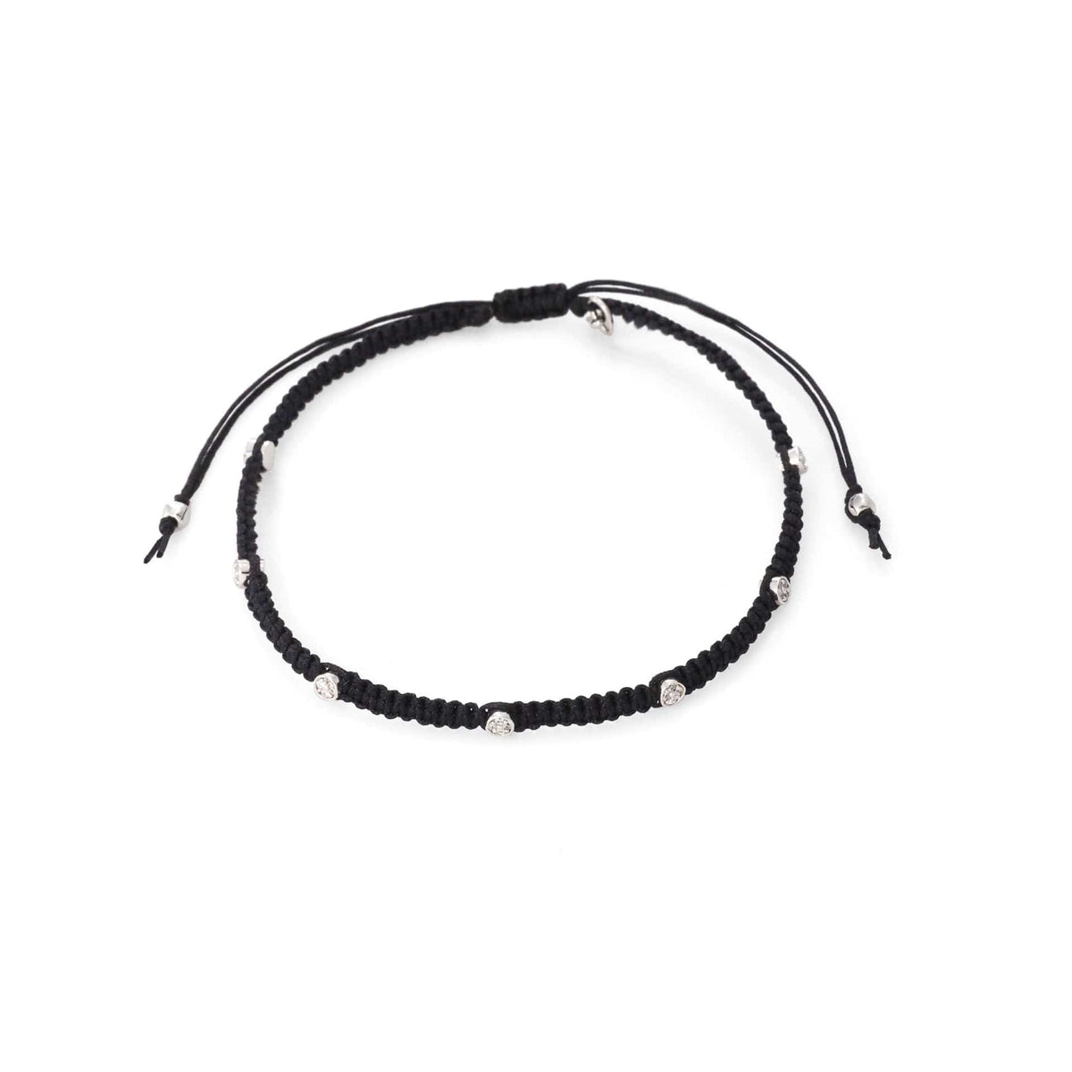 Braided CZ Disc Bracelet