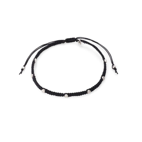 Braided CZ Disc Bracelet