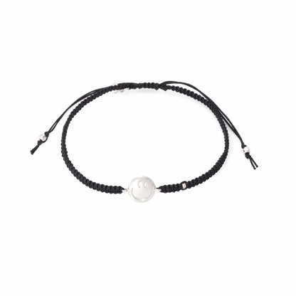 Smiley Face Silk Cord Bracelet
