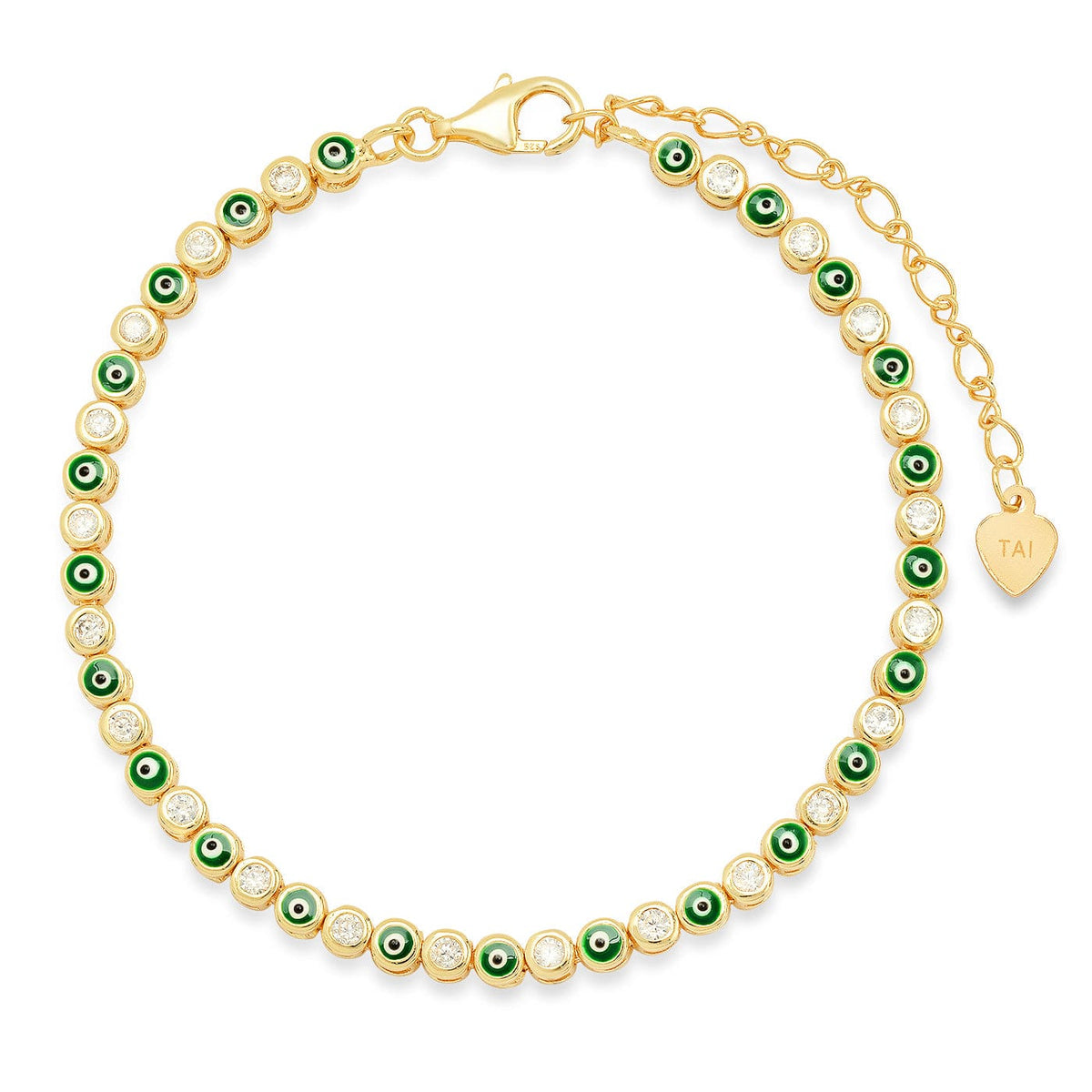 Enamel Evil Eye Gold Bracelet