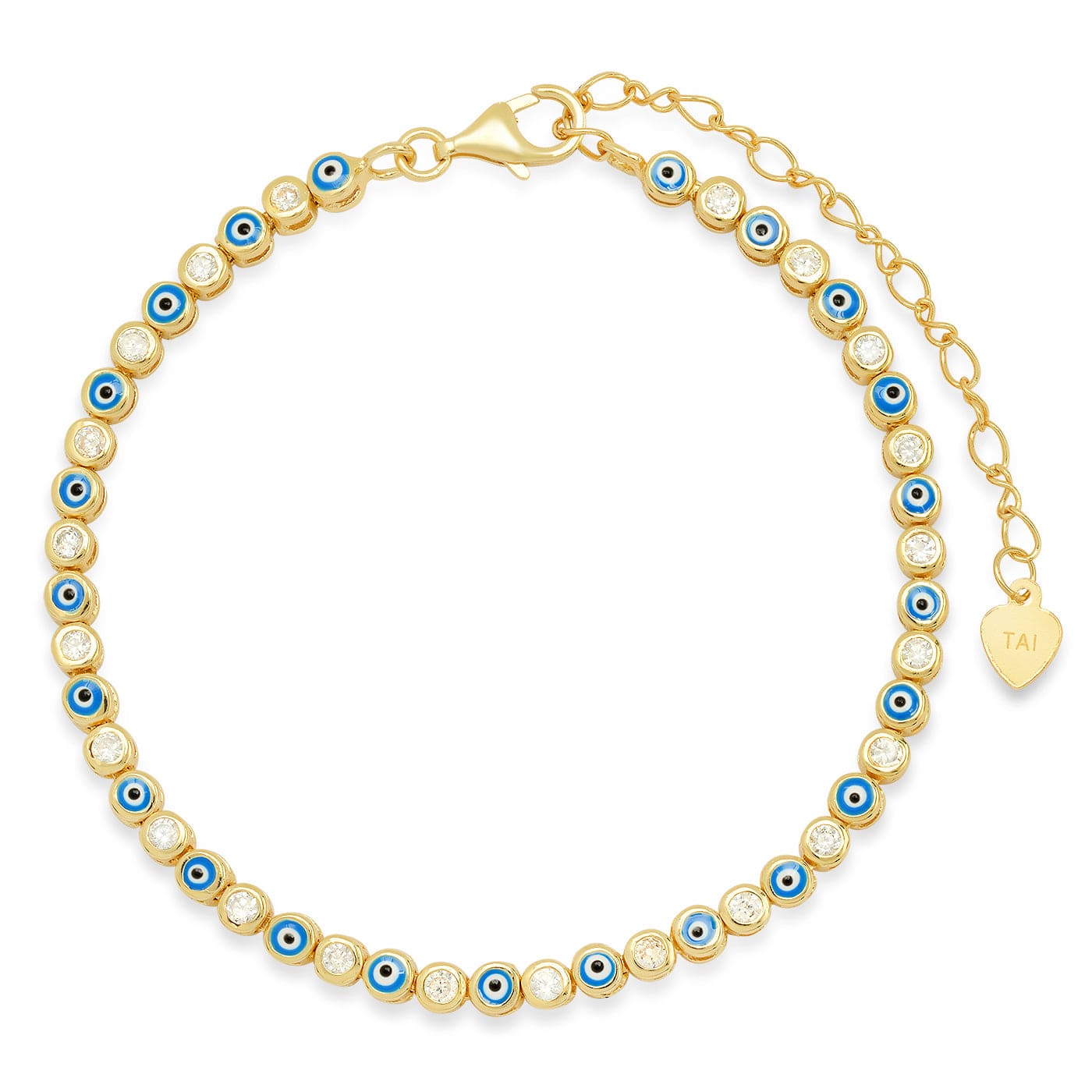 Enamel Evil Eye Gold Bracelet