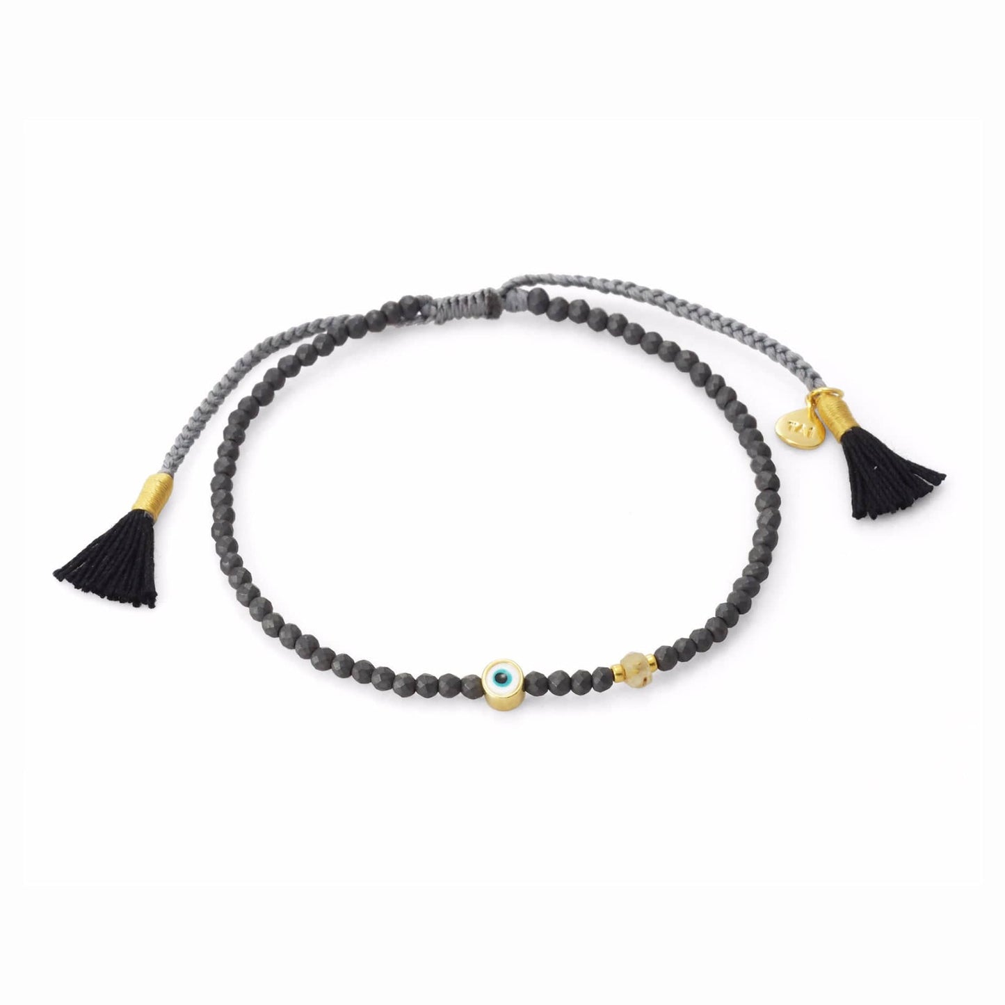 Evil Eye Tassel Beaded Bracelet