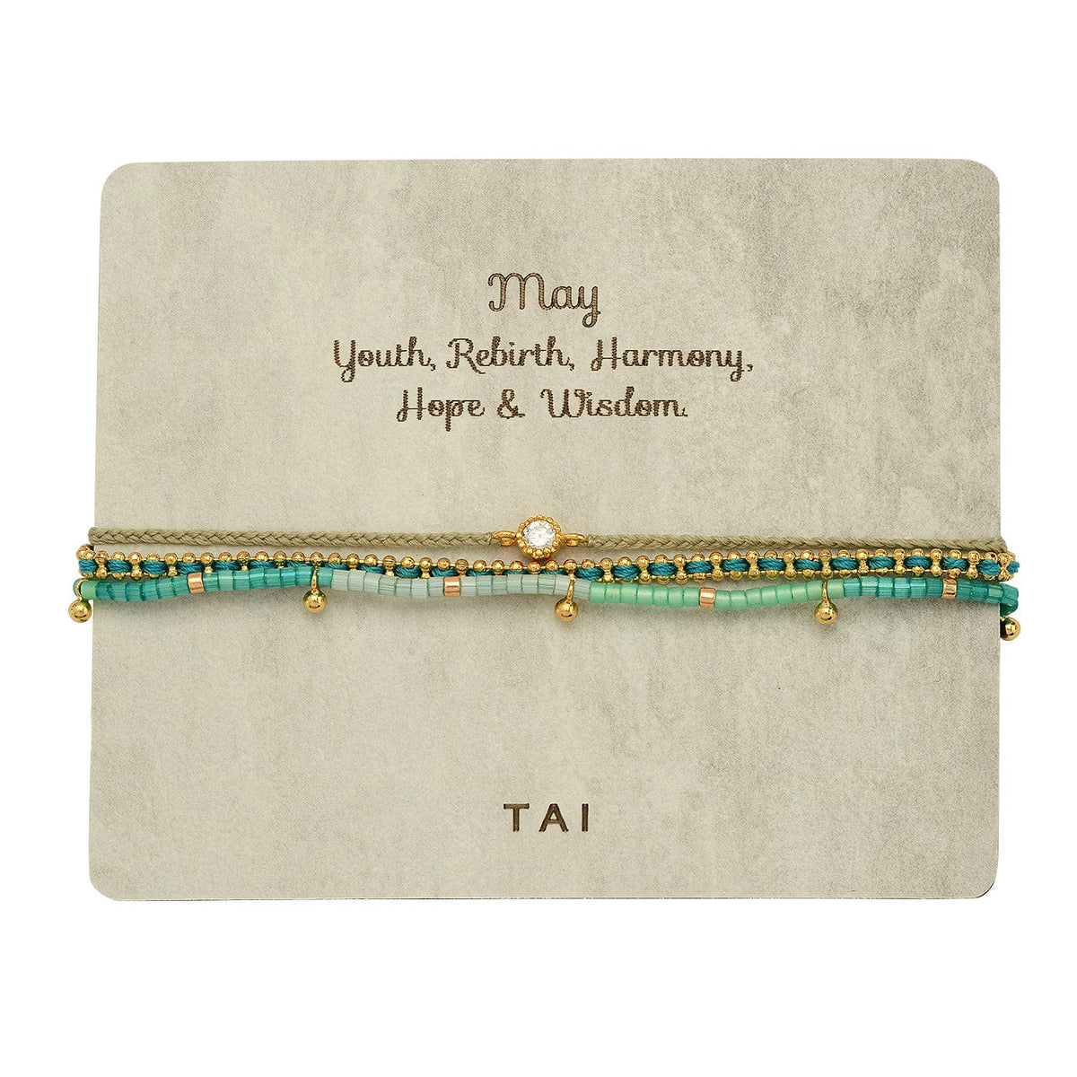 Handmade Pull Tie Birthstone Bracelets | Set Of 3