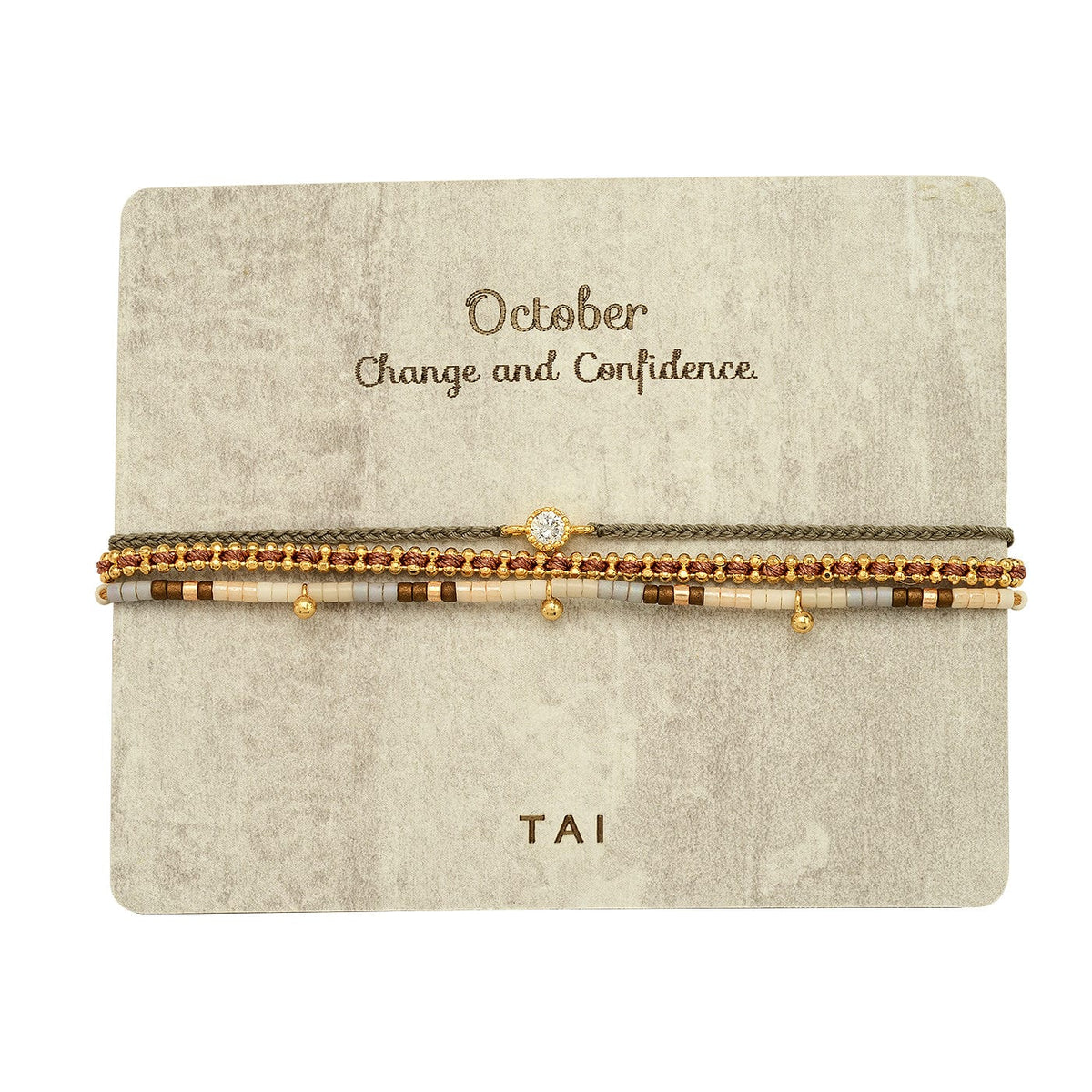 Handmade Pull Tie Birthstone Bracelets | Set Of 3