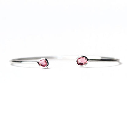 Mini Glass Bezel Cuff Bracelet