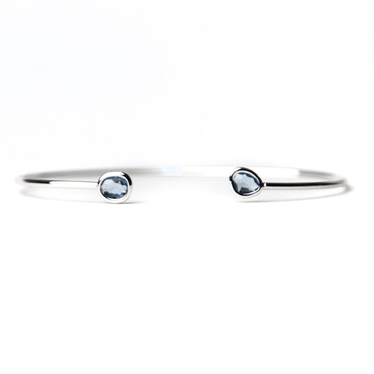 Mini Glass Bezel Cuff Bracelet
