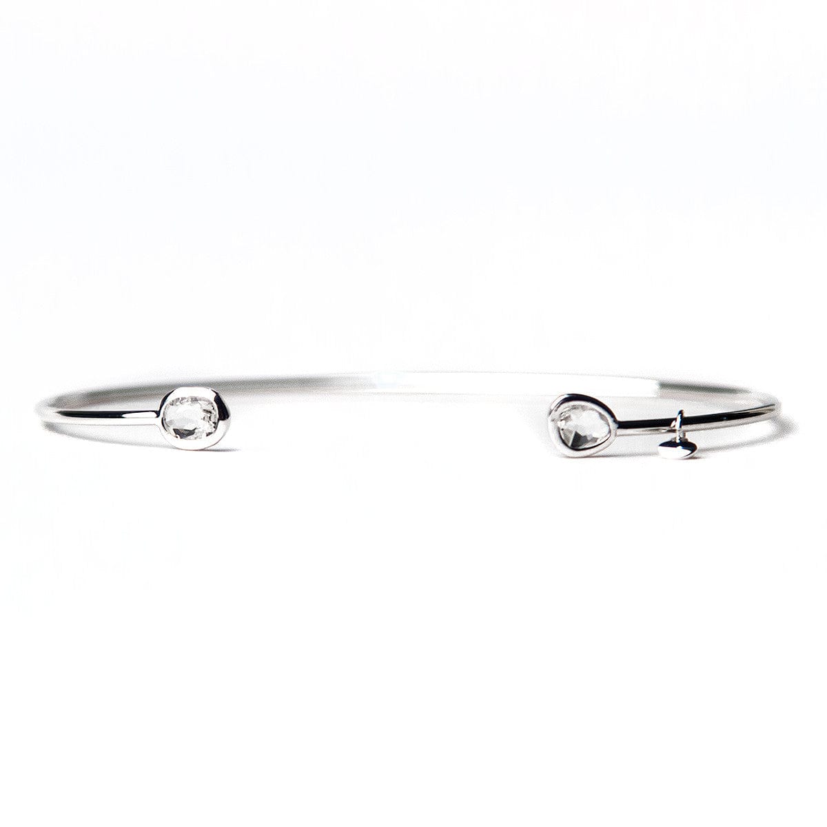 Mini Glass Bezel Cuff Bracelet