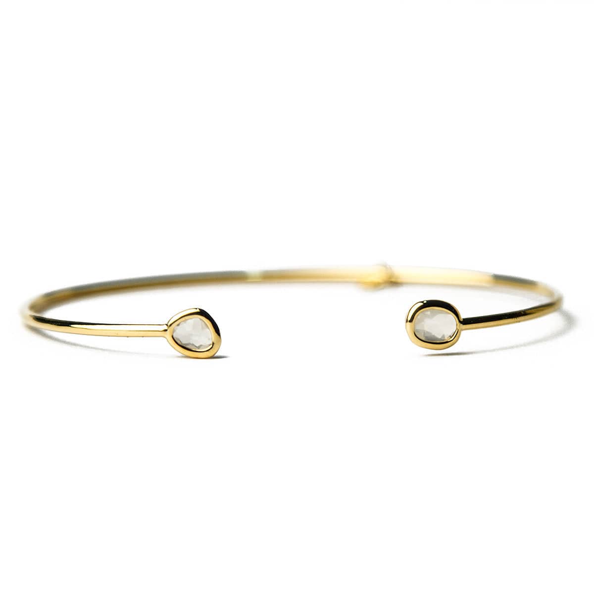 Mini Glass Bezel Cuff Bracelet