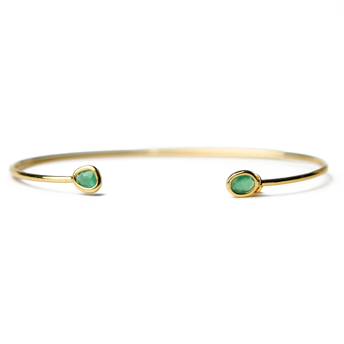 Mini Glass Bezel Cuff Bracelet
