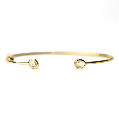 Mini Glass Bezel Cuff Bracelet