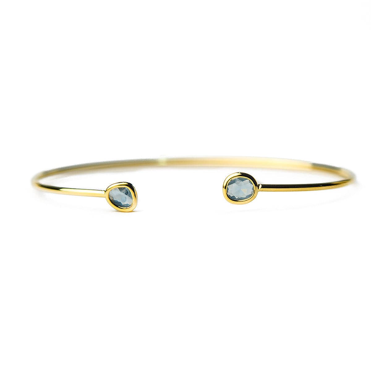 Mini Glass Bezel Cuff Bracelet
