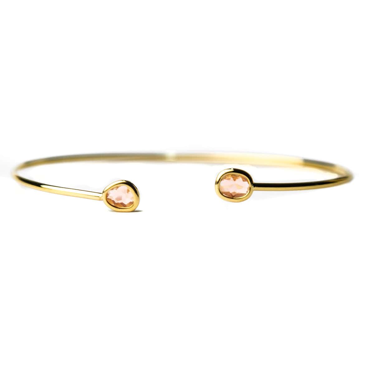 Mini Glass Bezel Cuff Bracelet