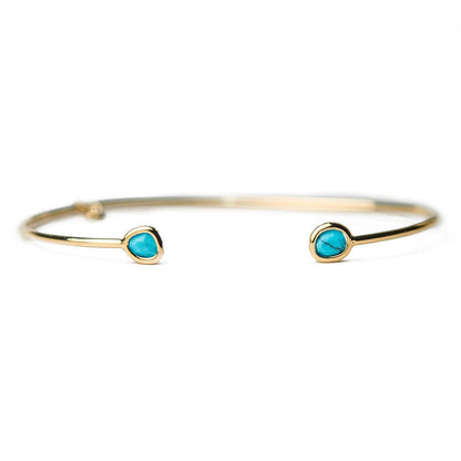 Mini Glass Bezel Cuff Bracelet