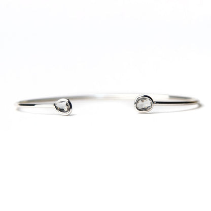 Mini Glass Bezel Cuff Bracelet