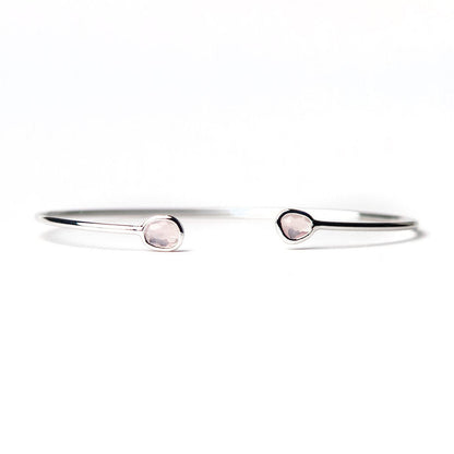 Mini Glass Bezel Cuff Bracelet