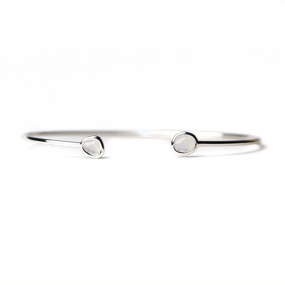Mini Glass Bezel Cuff Bracelet