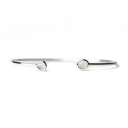 Mini Glass Bezel Cuff Bracelet