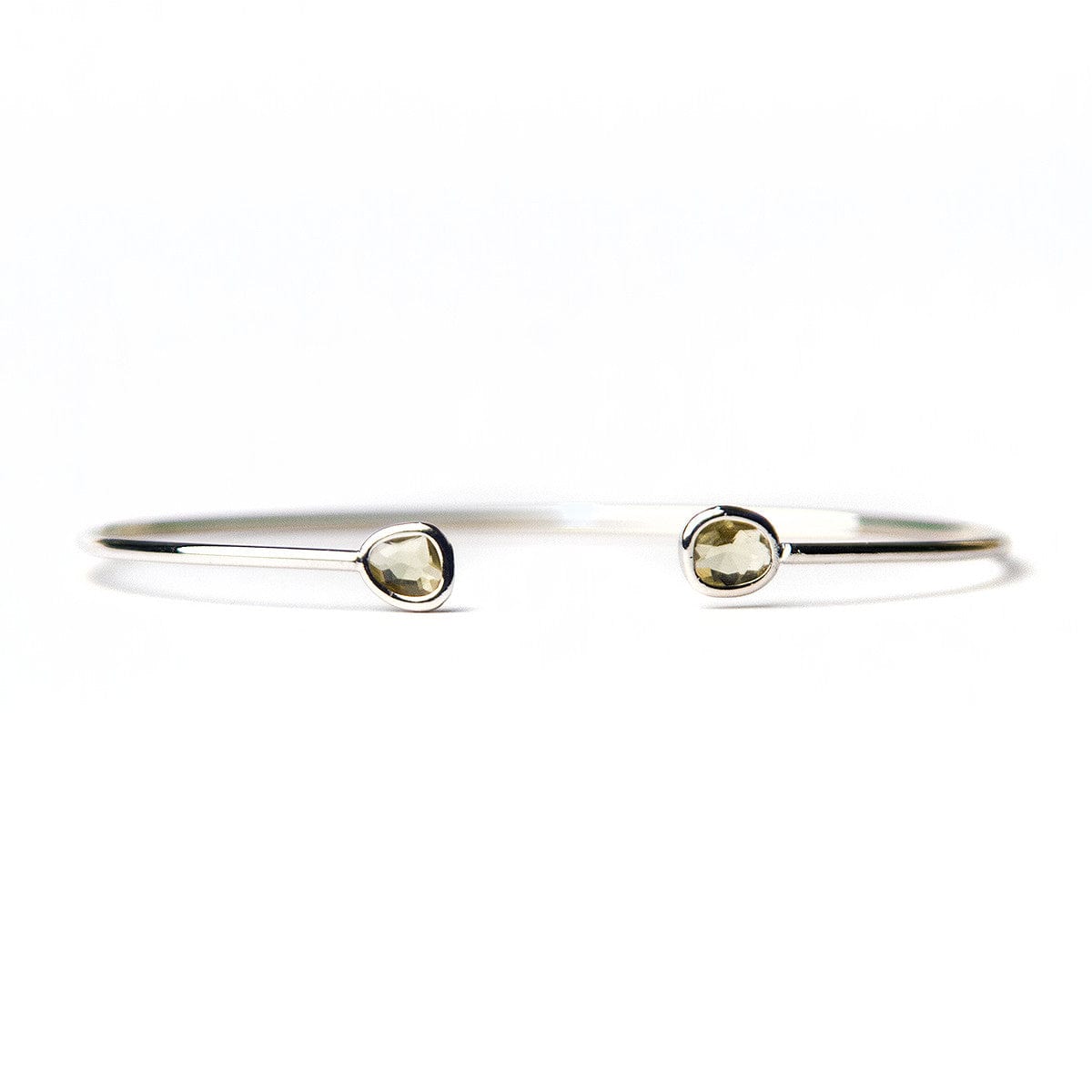 Mini Glass Bezel Cuff Bracelet