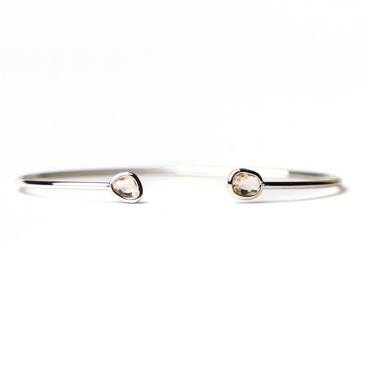 Mini Glass Bezel Cuff Bracelet