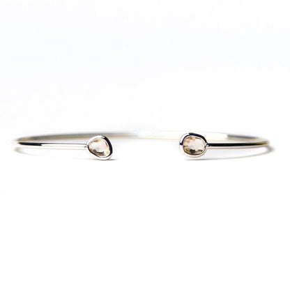 Mini Glass Bezel Cuff Bracelet