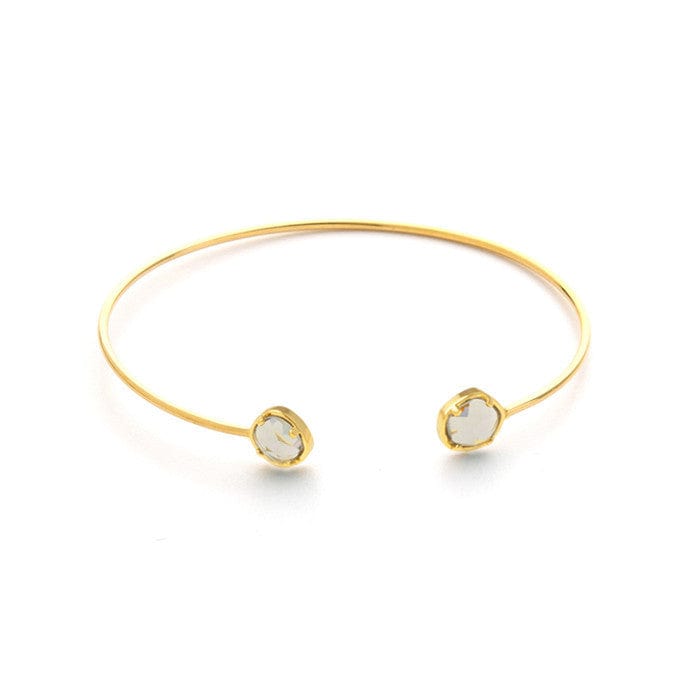 Colorful Stone Open Cuff Bracelet