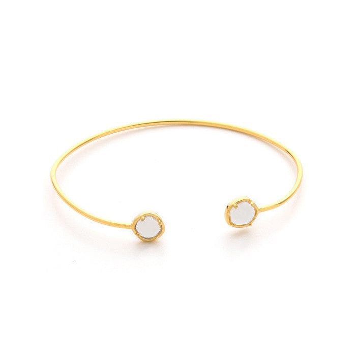 Colorful Stone Open Cuff Bracelet