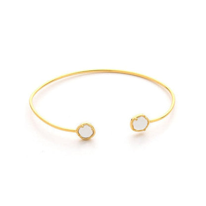 Colorful Stone Open Cuff Bracelet