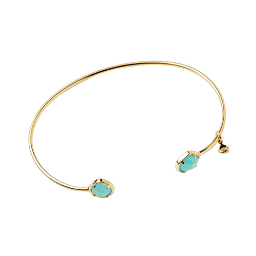 Colorful Stone Open Cuff Bracelet