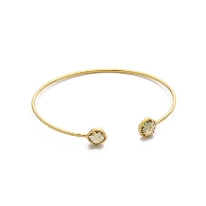 Colorful Stone Open Cuff Bracelet