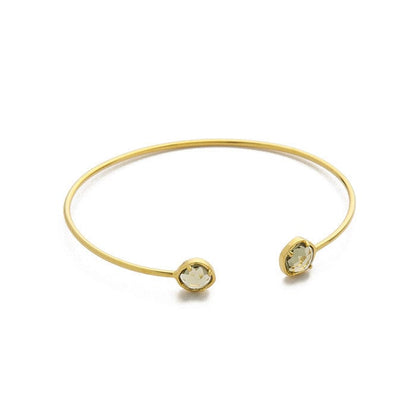 Colorful Stone Open Cuff Bracelet