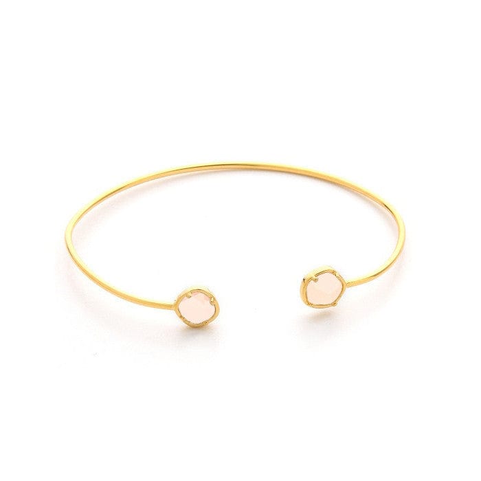 Colorful Stone Open Cuff Bracelet