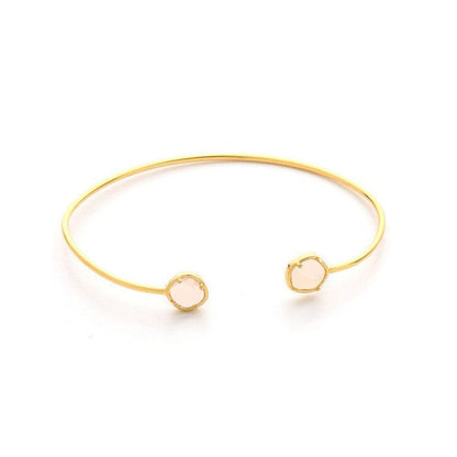 Colorful Stone Open Cuff Bracelet