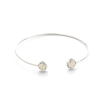 Colorful Stone Open Cuff Bracelet