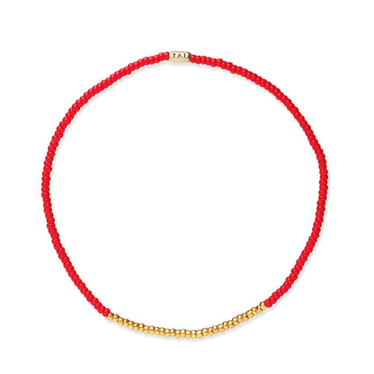 Praew Bracelet Beaded With Gold Accents