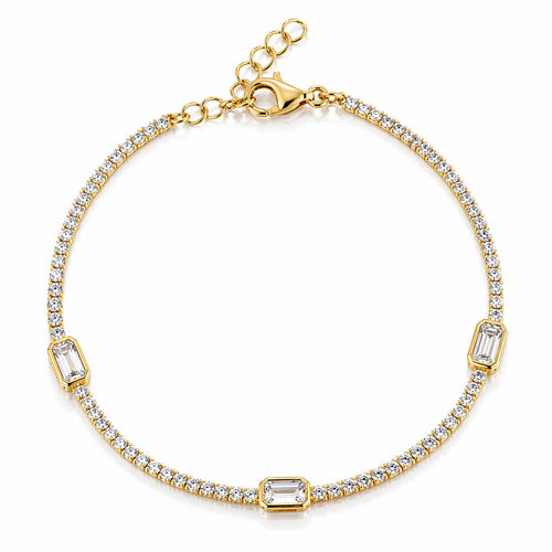 Slim Baguette CZ Tennis Bracelet