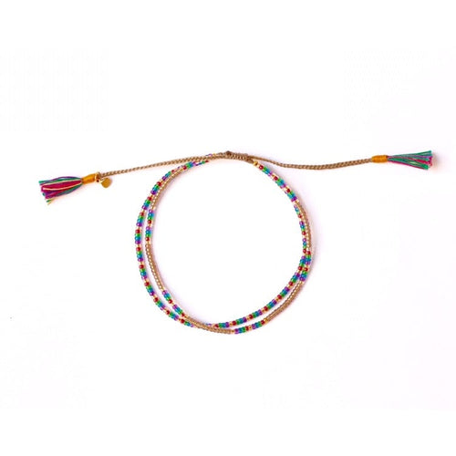 Spectrum Double Strand Beaded Bracelet