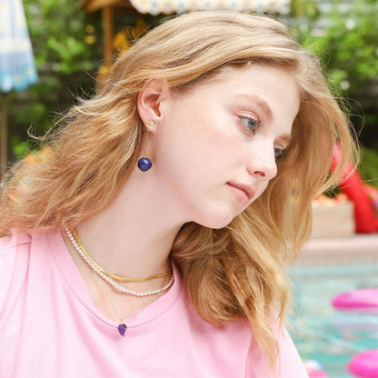Blueberry Drop Earrings