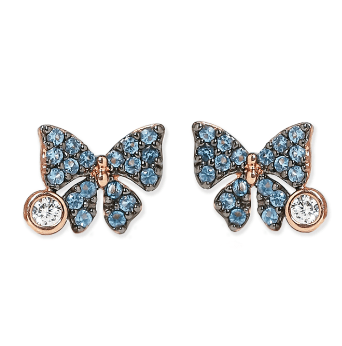 Butterfly CZ Stud Earrings