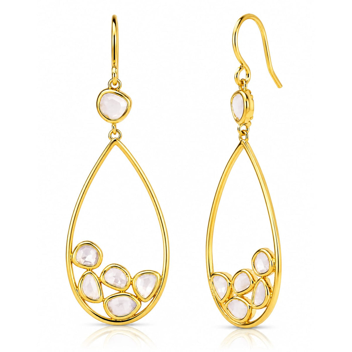 Clear Cluster Drop Earrings