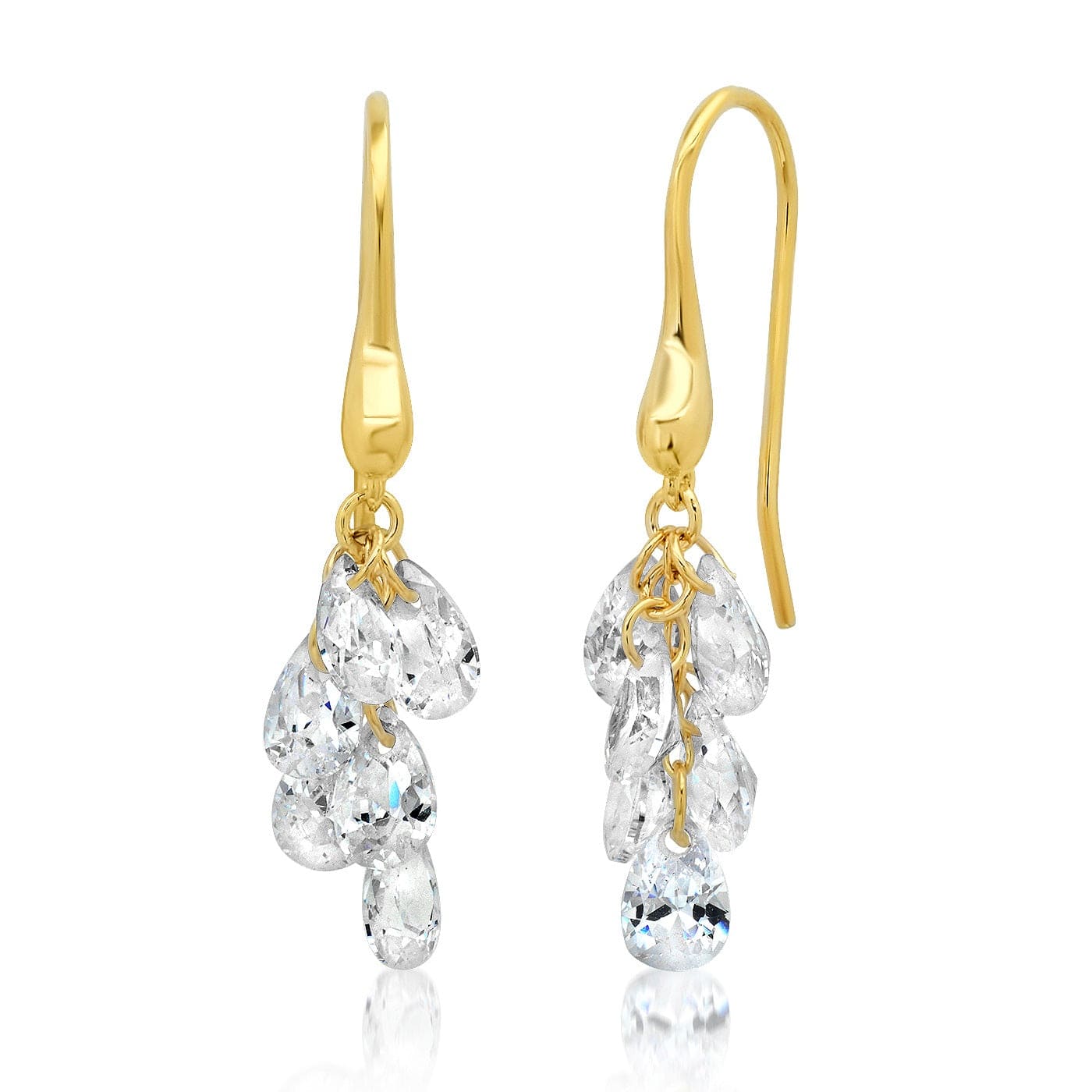 Clustered Floating Cz Stones On A French Wire