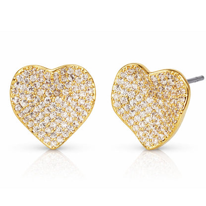 Concave Irregular Heart Post Earrings