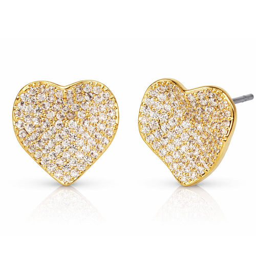 Concave Irregular Heart Post Earrings