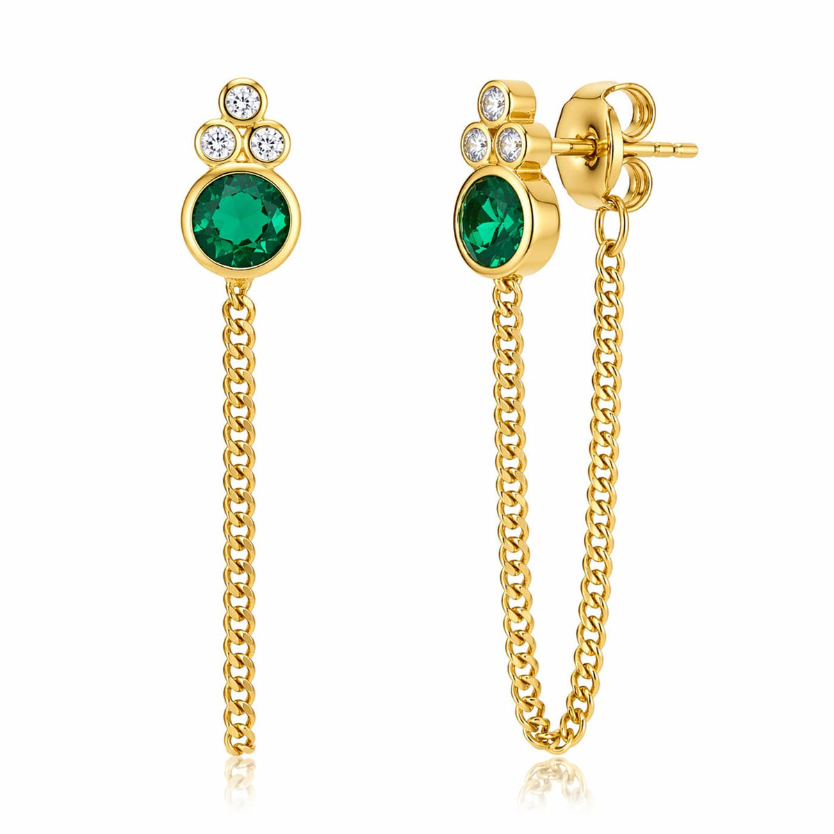 CZ Drop Earrings (32mm)