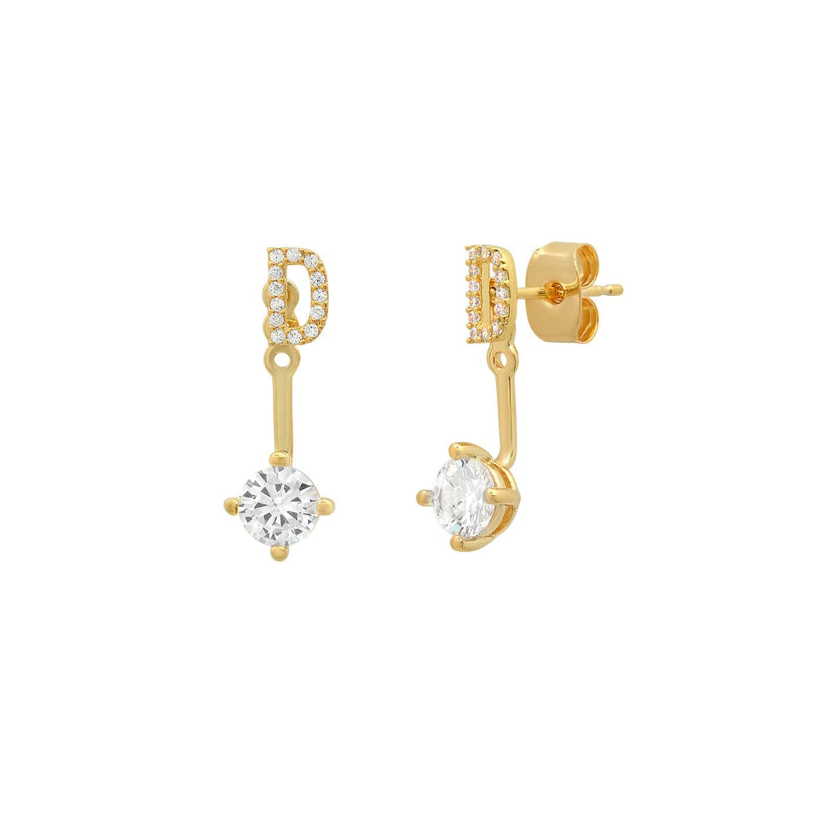 CZ Monogram Ear Jacket