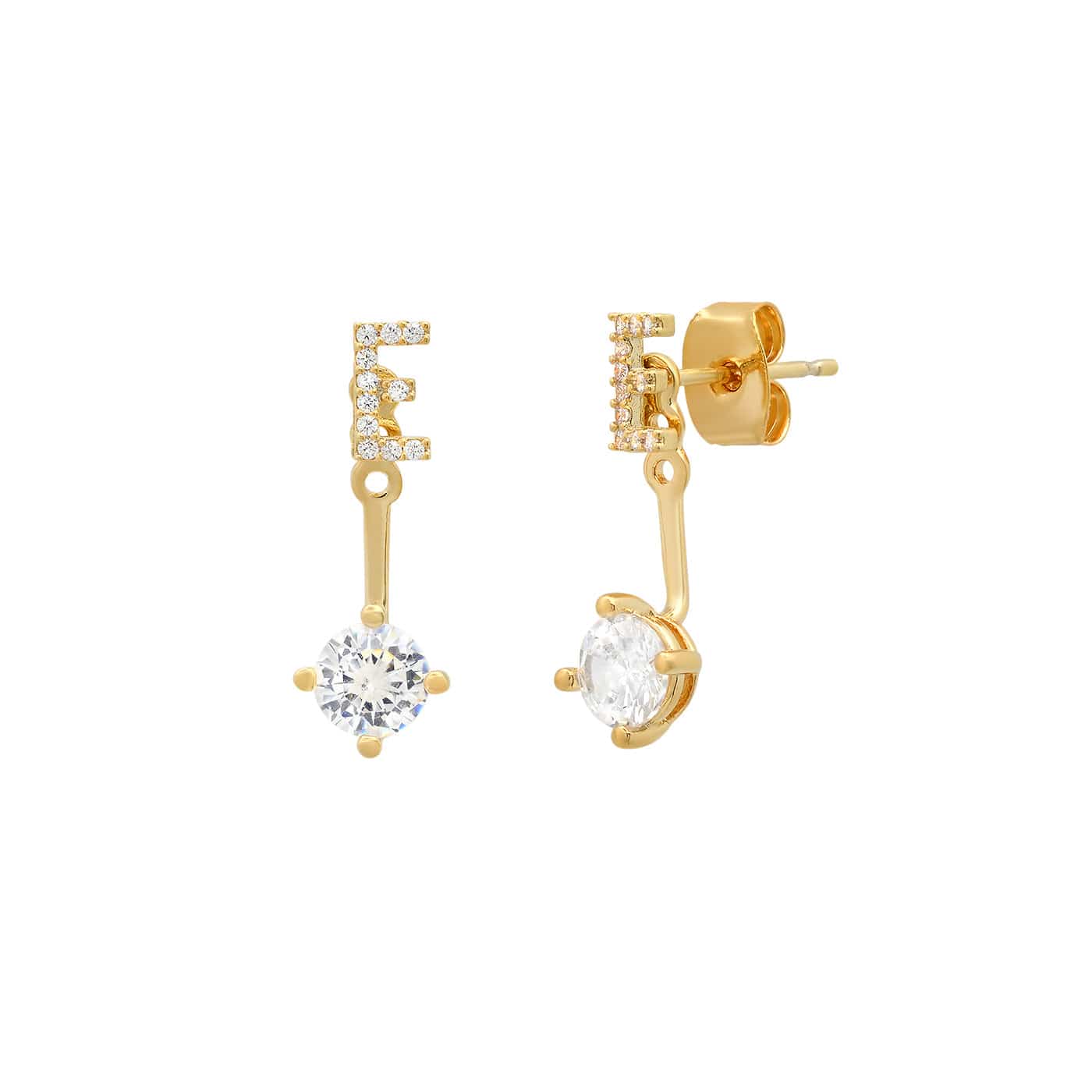 CZ Monogram Ear Jacket