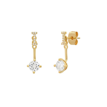CZ Monogram Ear Jacket