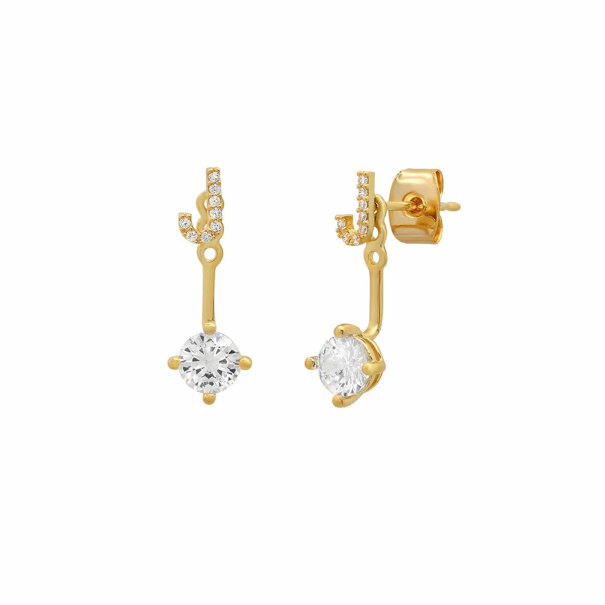 CZ Monogram Ear Jacket