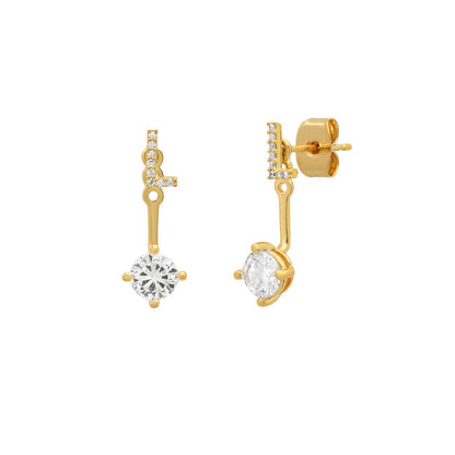 CZ Monogram Ear Jacket